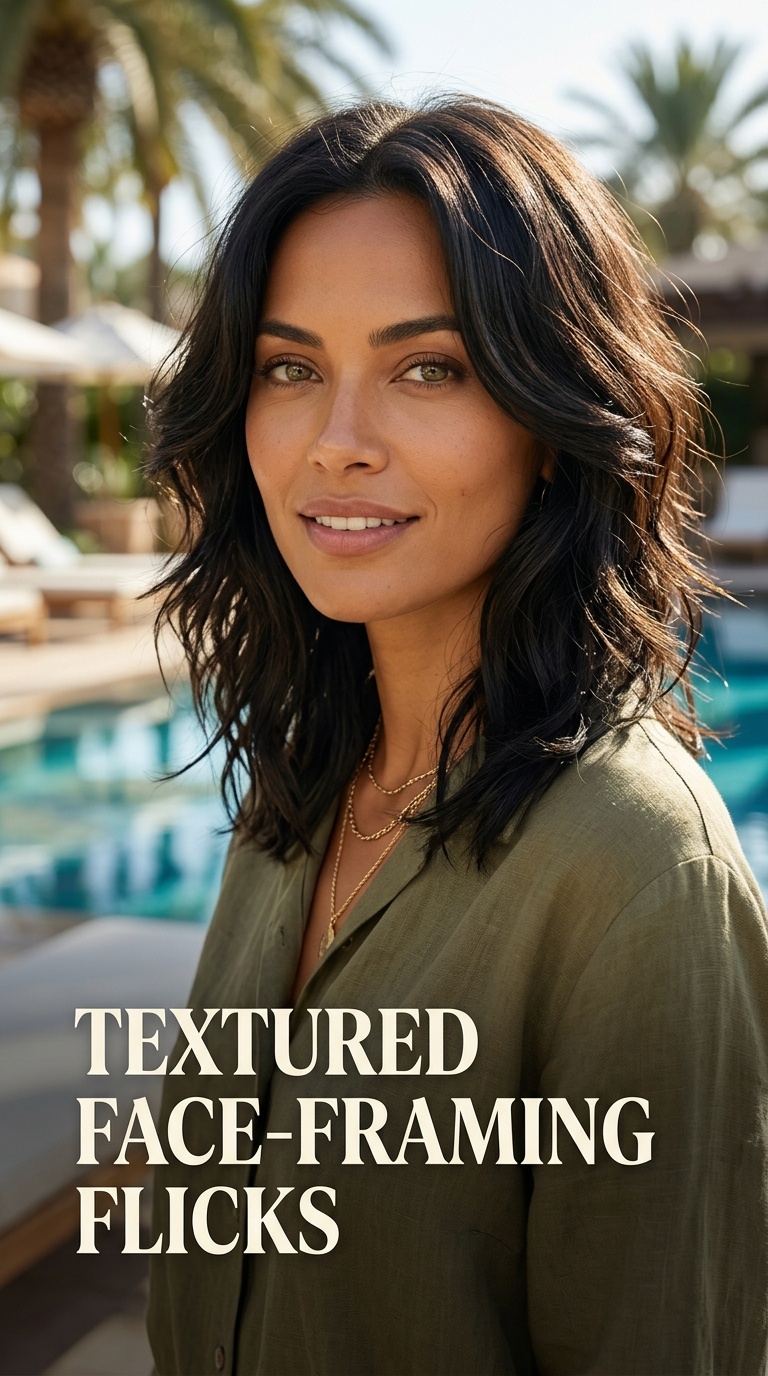 Textured Face-Framing Flicks