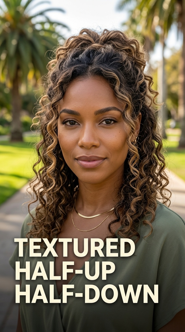 Textured Half-Up Half-Down