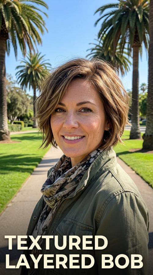 Textured Layered Bob