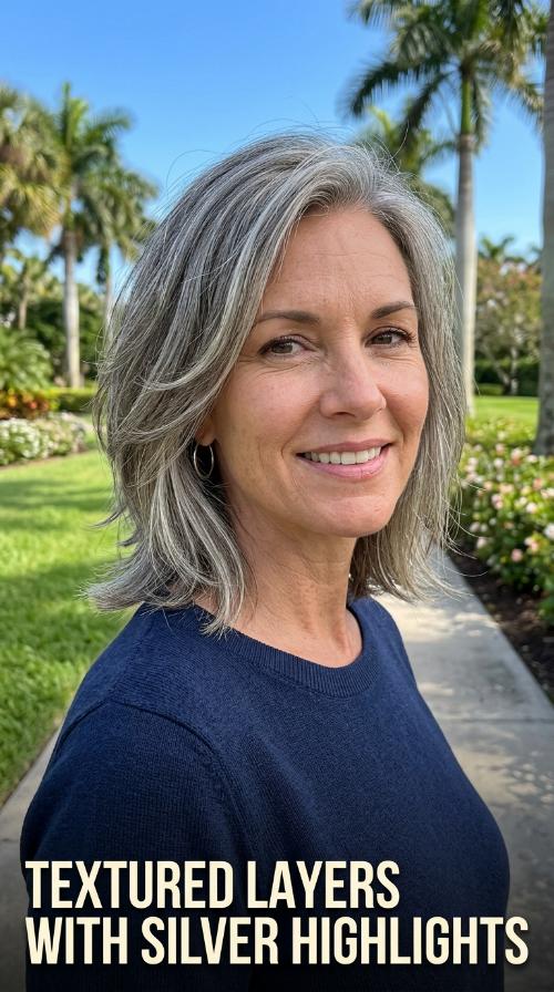 Textured Layers with Silver Highlights