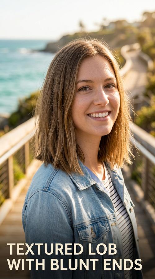 Textured Lob with Blunt Ends