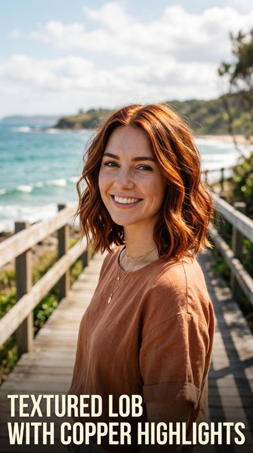 Textured Lob with Copper Highlights