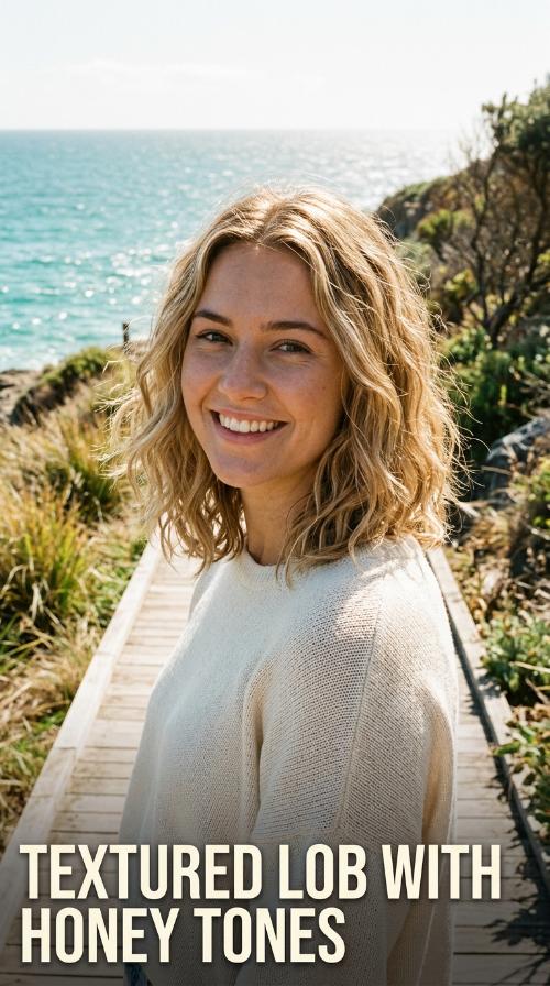 Textured Lob with Honey Tones