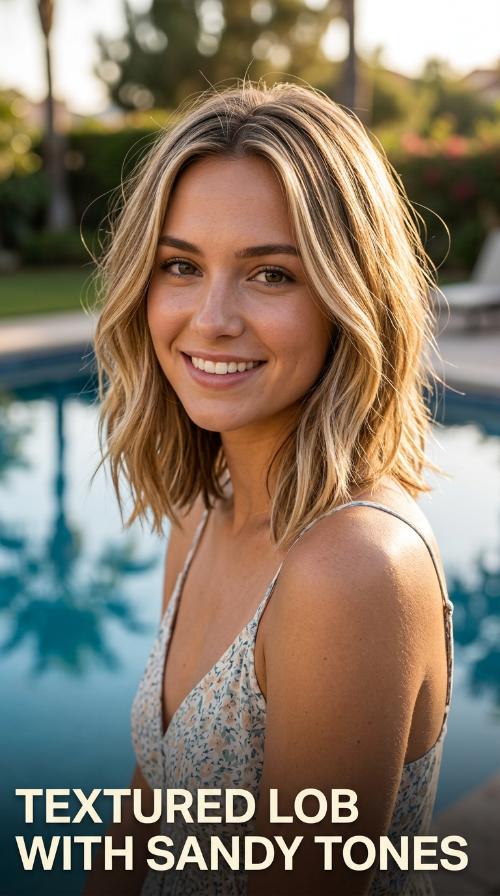Textured Lob with Sandy Tones