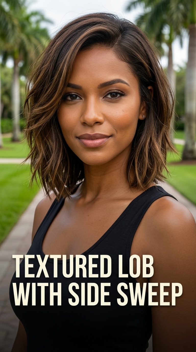 Textured Lob with Side Sweep