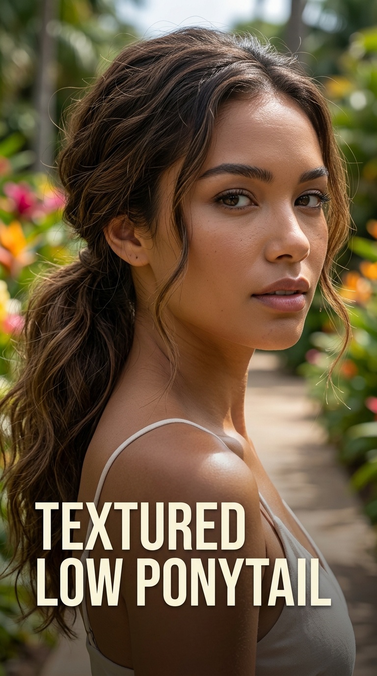 Textured Low Ponytail