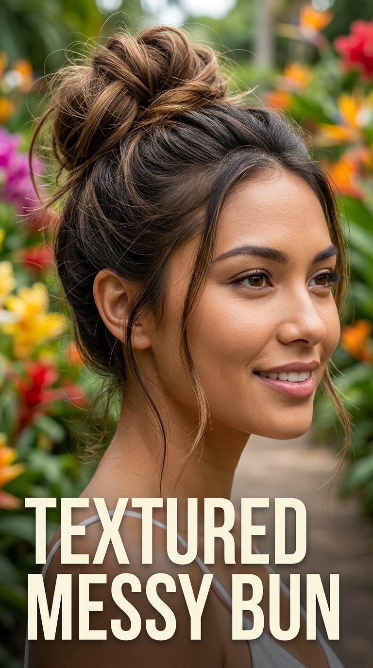Textured Messy Bun