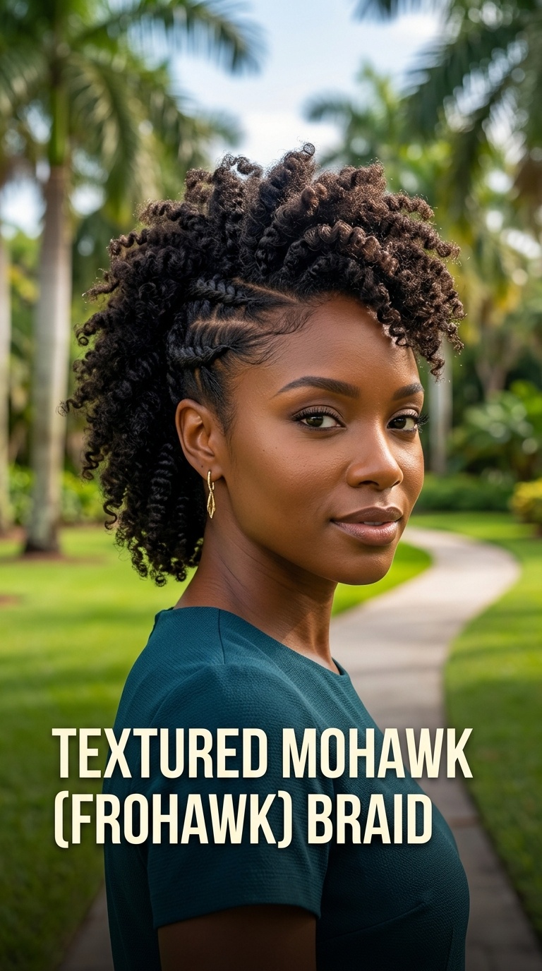Textured Mohawk (Frohawk) Braid