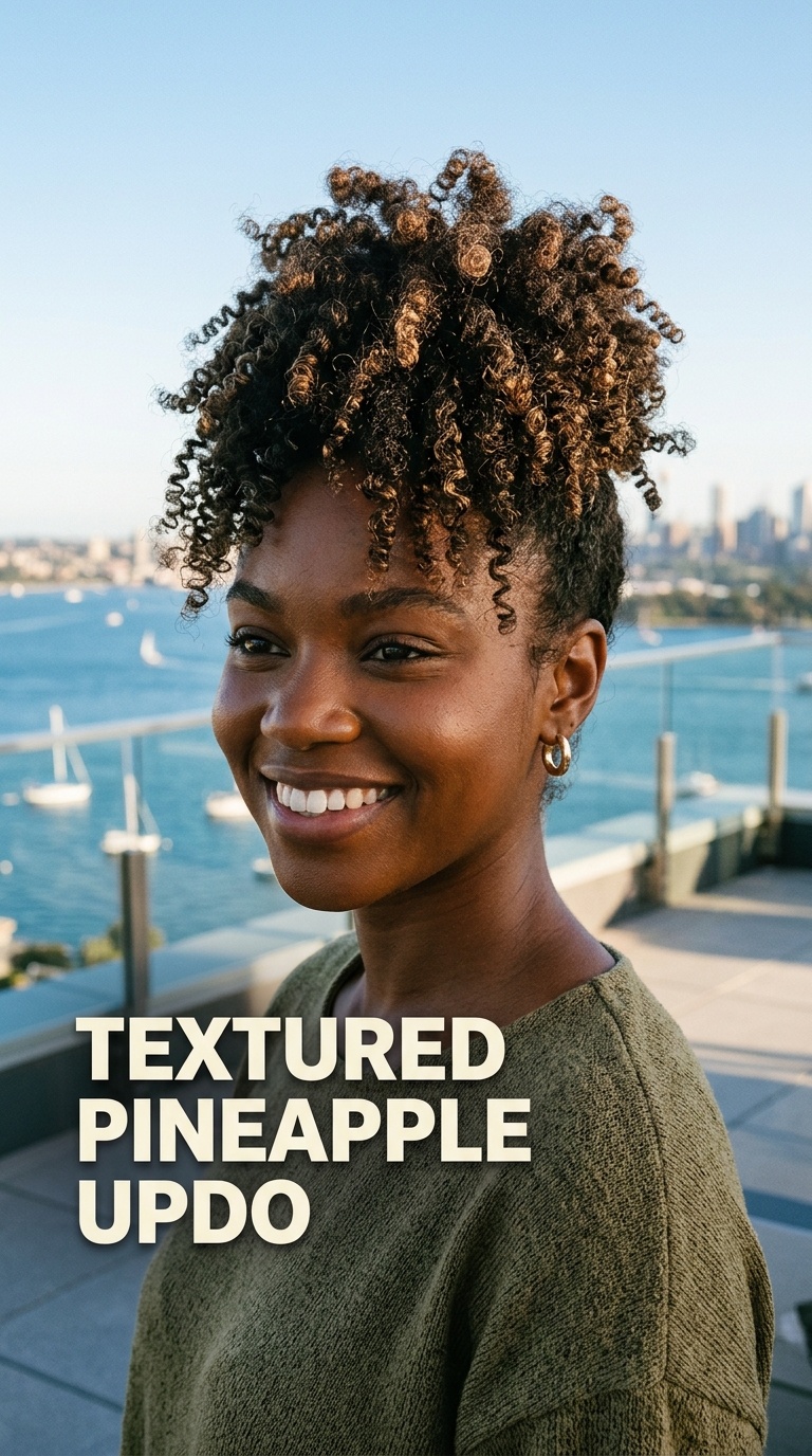 Textured Pineapple Updo