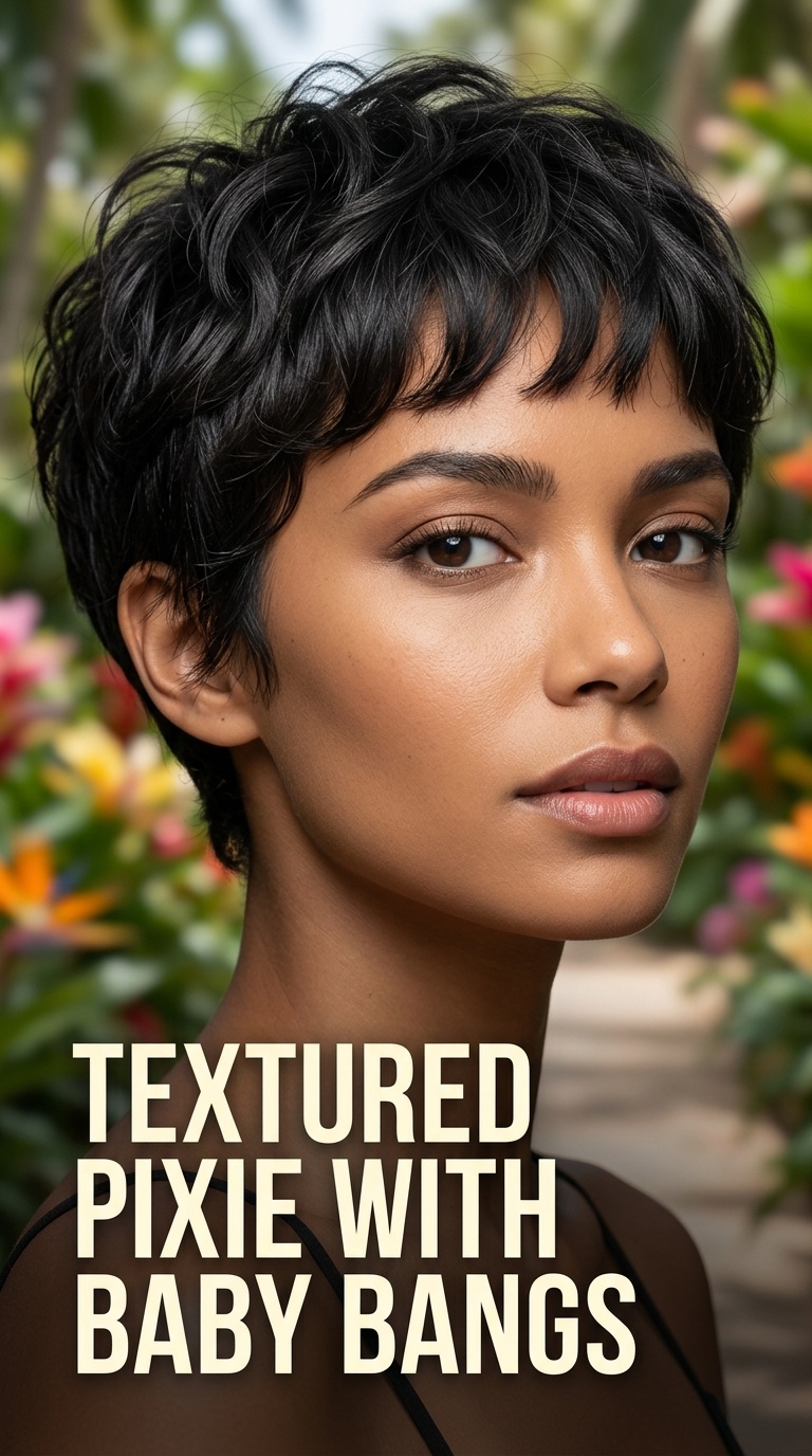 Textured Pixie with Baby Bangs