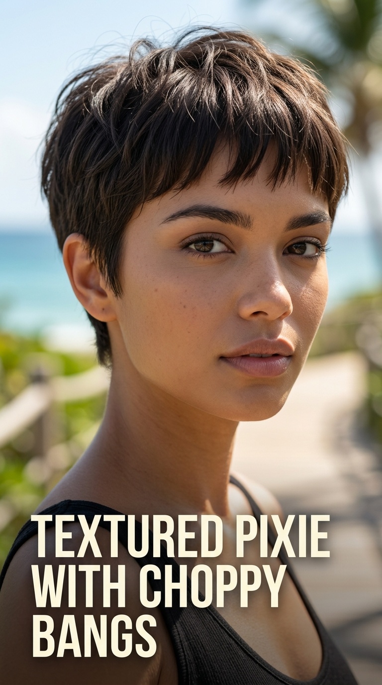 Textured Pixie with Choppy Bangs