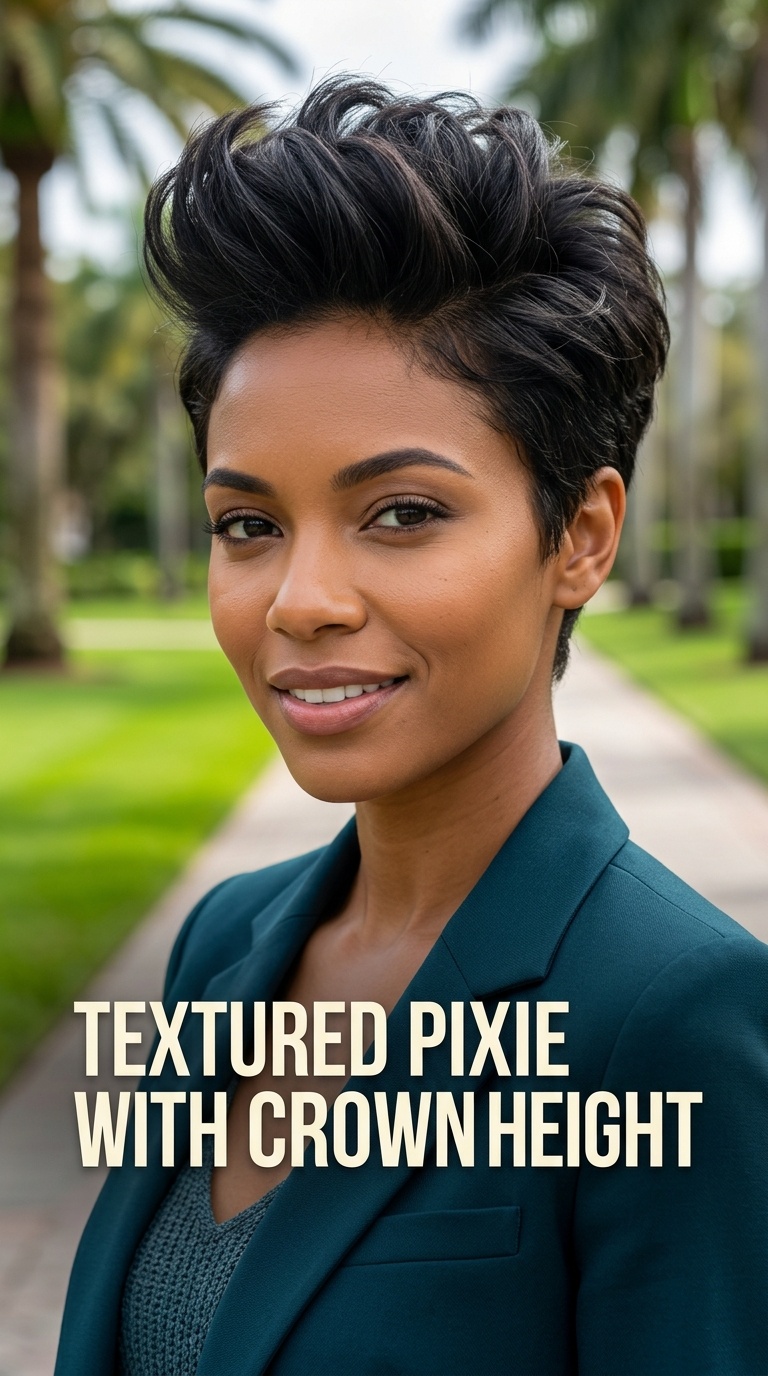 Textured Pixie with Crown Height