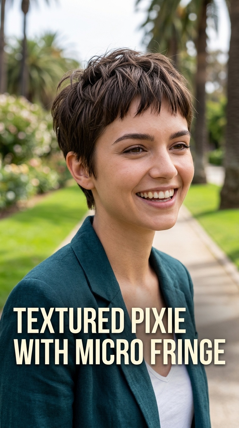 Textured Pixie with Micro Fringe