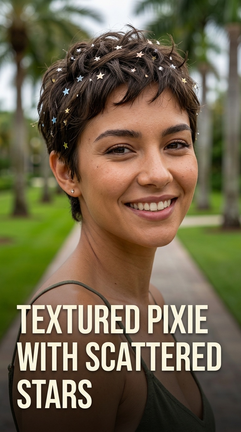 Textured Pixie with Scattered Stars