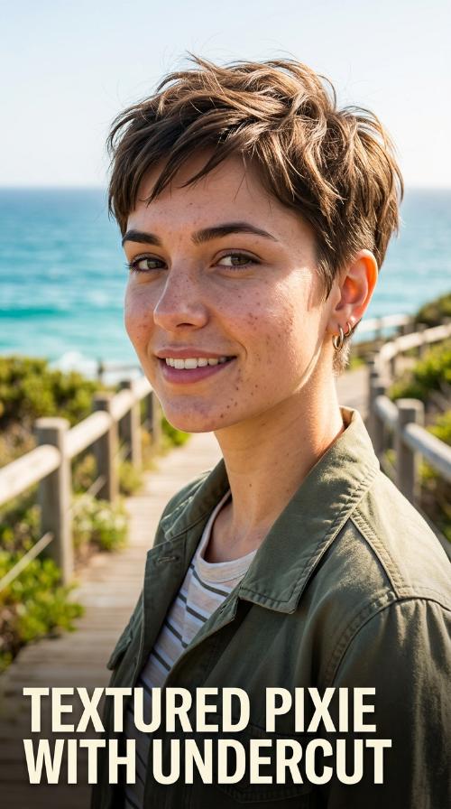 Textured Pixie with Undercut