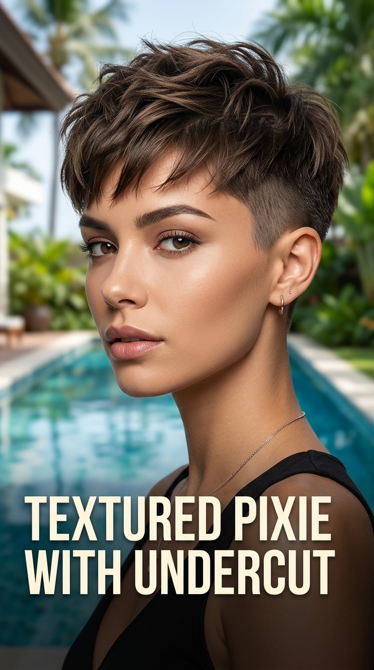 Textured Pixie with Undercut