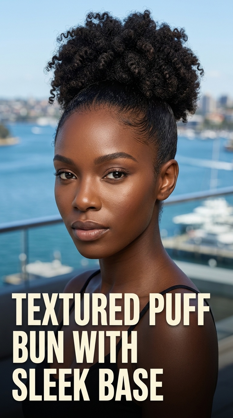 Textured Puff Bun with Sleek Base