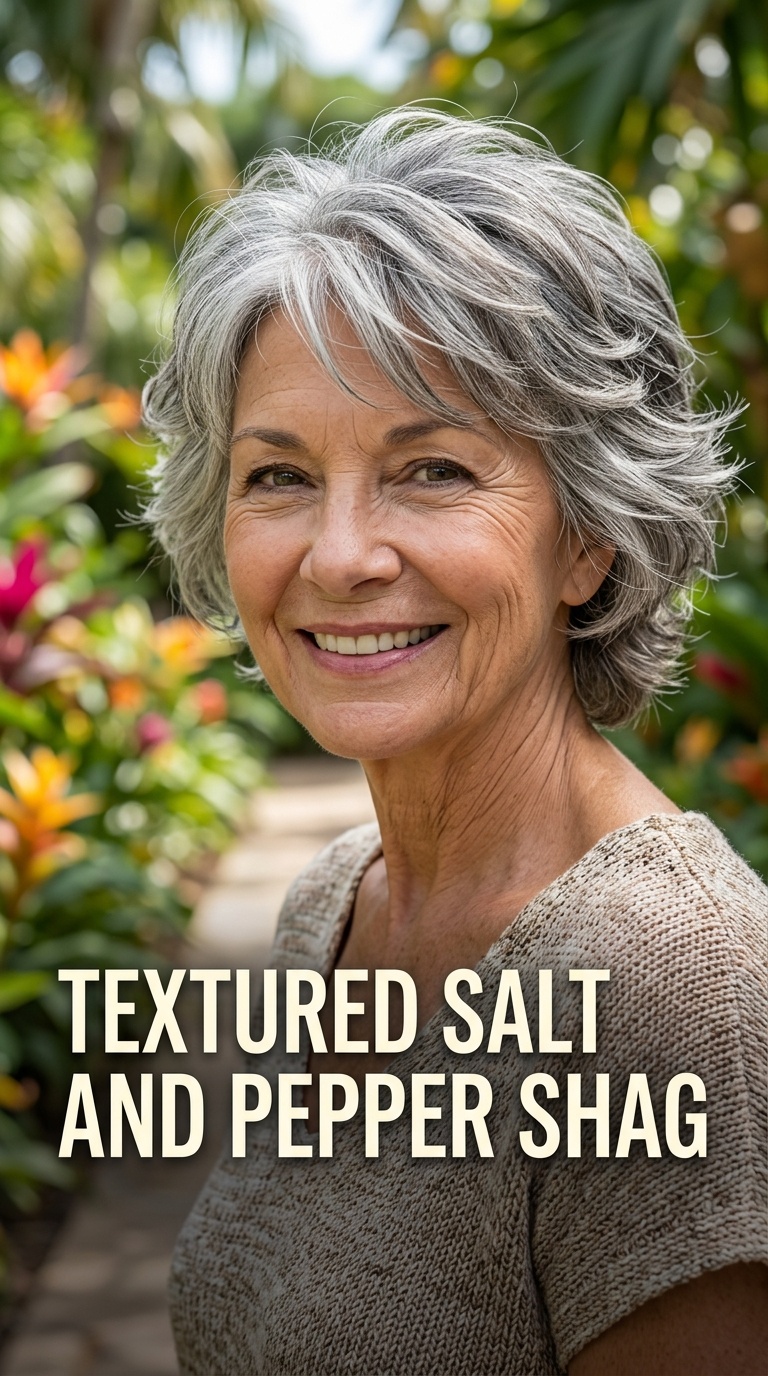 Textured Salt and Pepper Shag