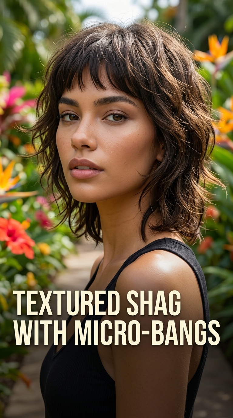 Textured Shag with Micro-Bangs