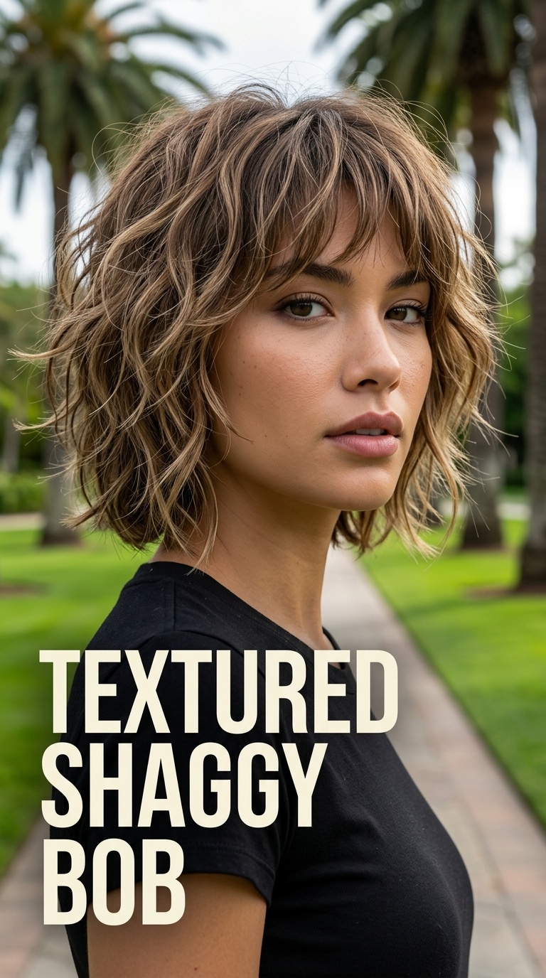 Textured Shaggy Bob