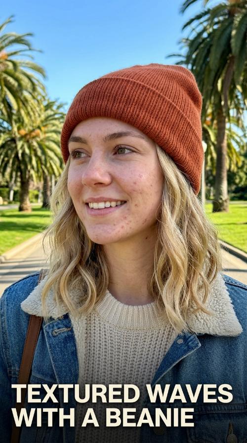 Textured Waves with a Beanie
