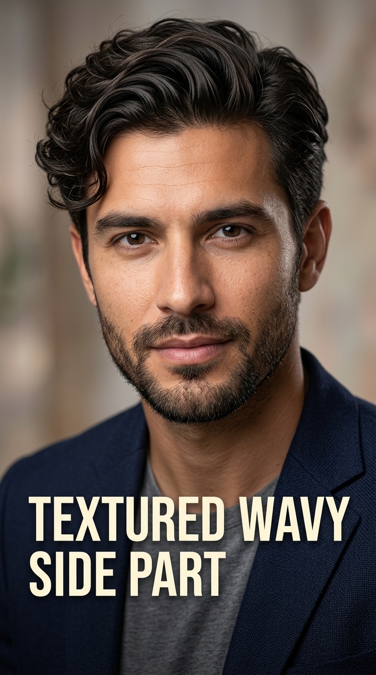 Textured Wavy Side Part