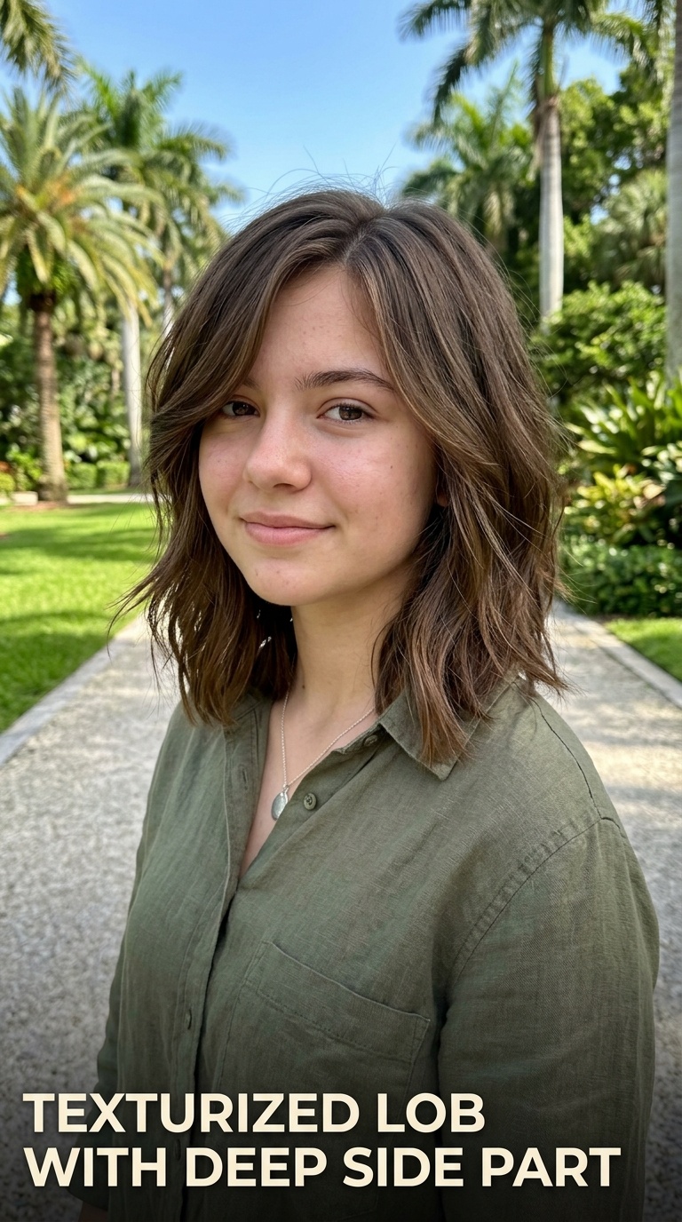 Texturized Lob with Deep Side Part