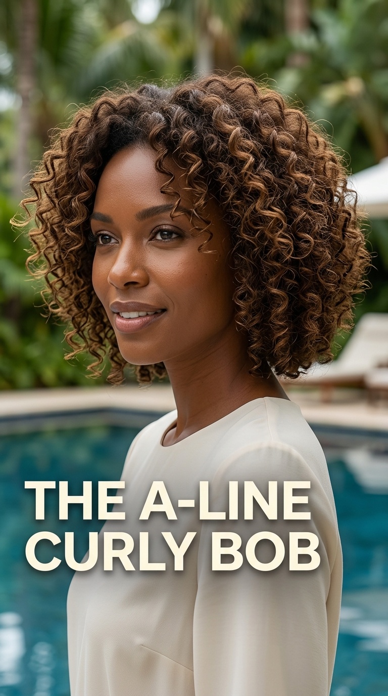 The A-Line Curly Bob