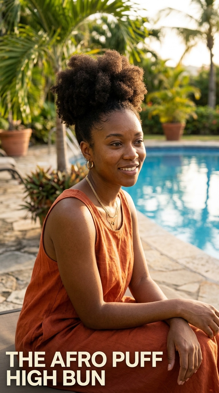 The Afro Puff High Bun