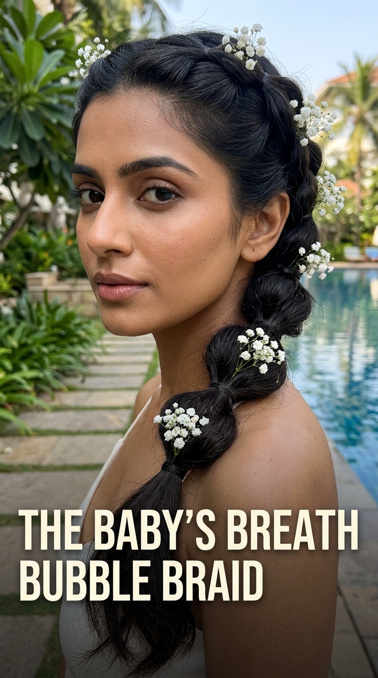 The Baby’s Breath Bubble Braid