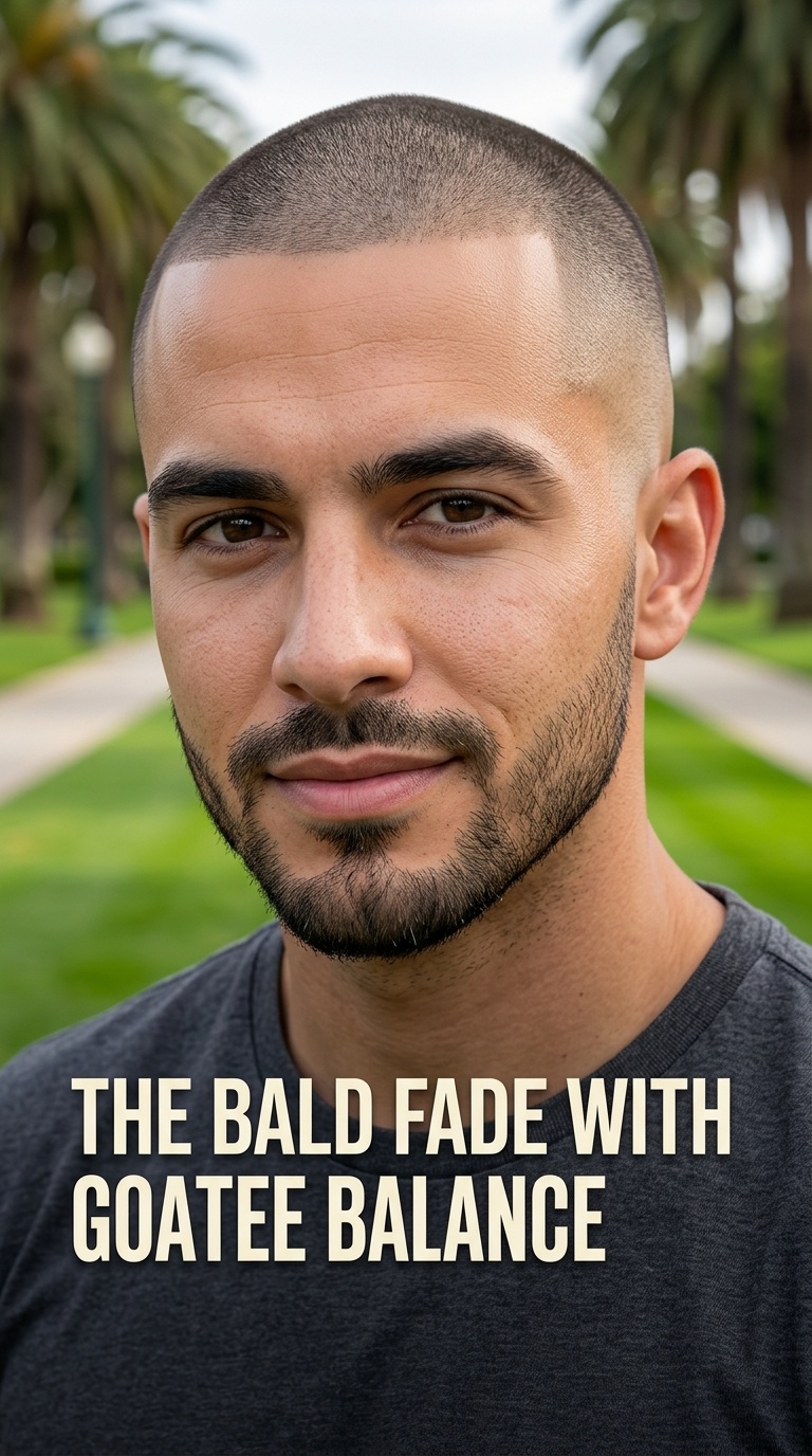 The Bald Fade with Goatee Balance