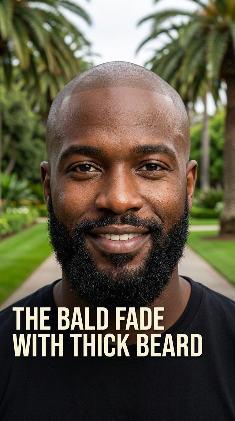 The Bald Fade with Thick Beard