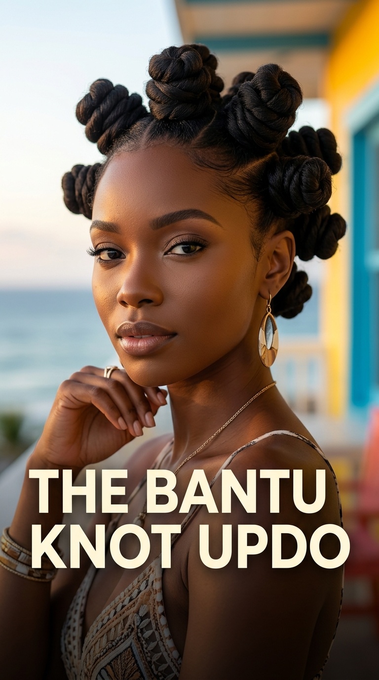 The Bantu Knot Updo