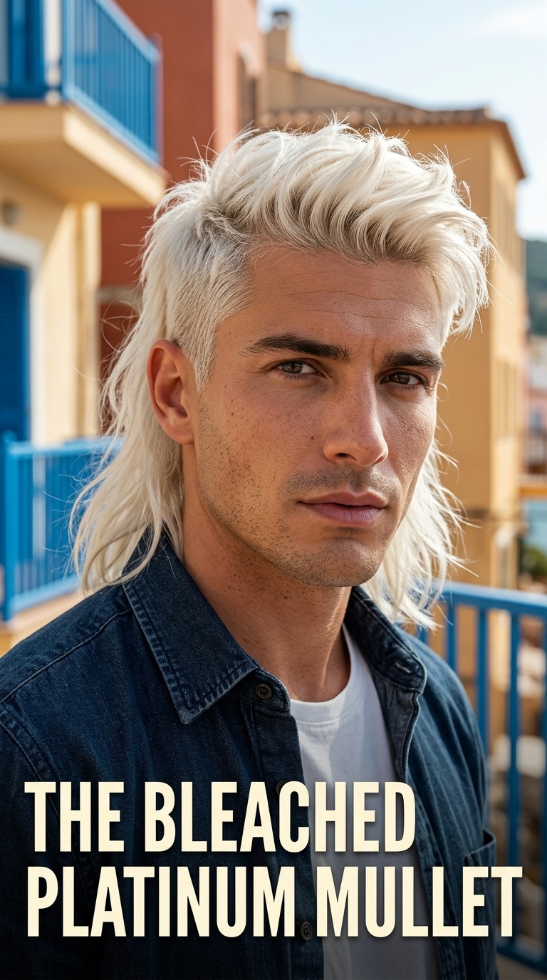 The Bleached Platinum Mullet