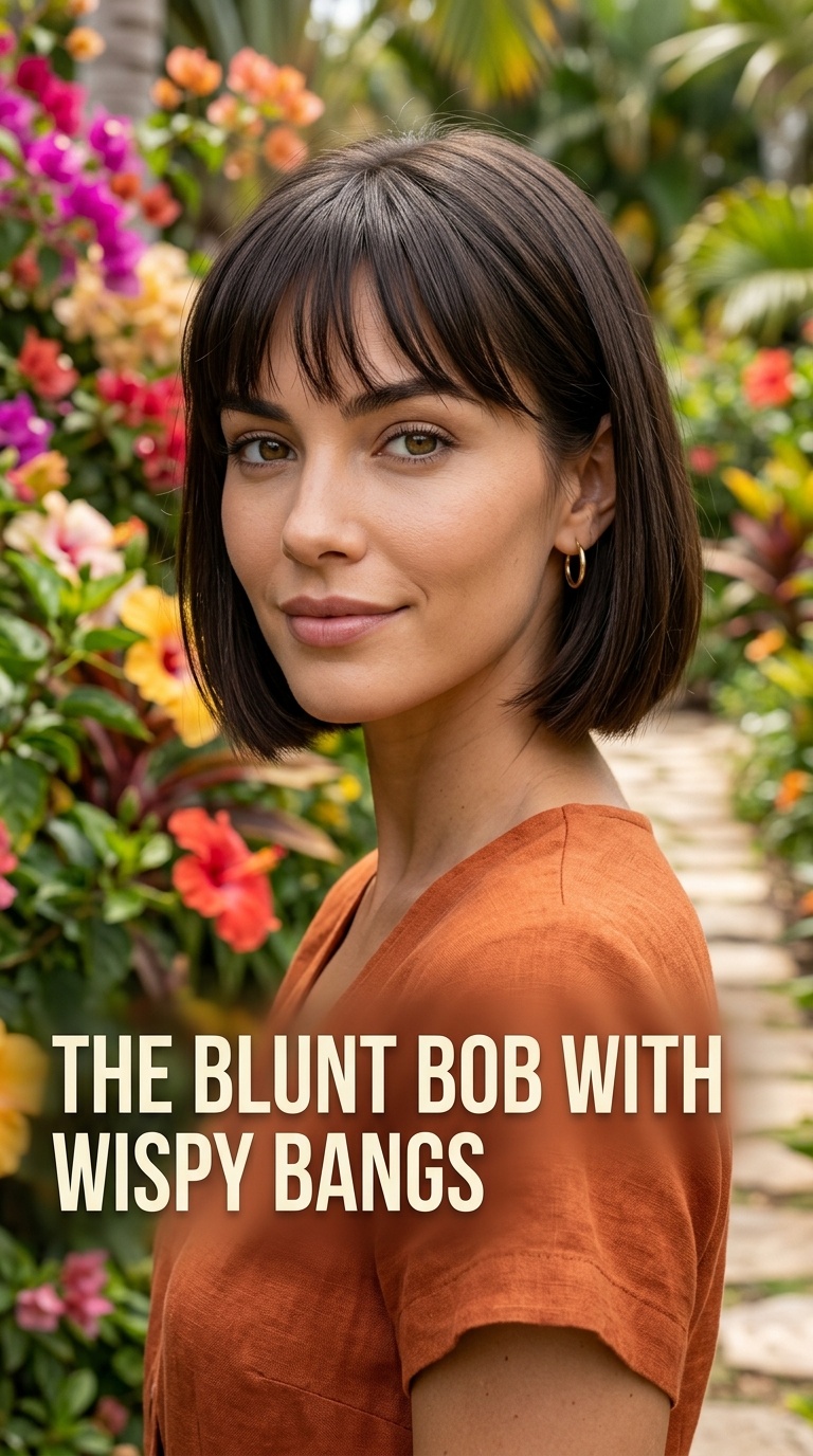 The Blunt Bob with Wispy Bangs