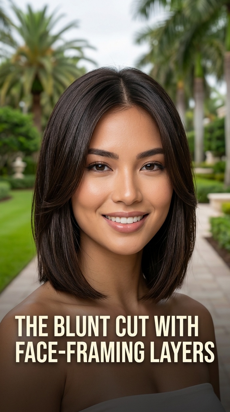 The Blunt Cut with Face-Framing Layers