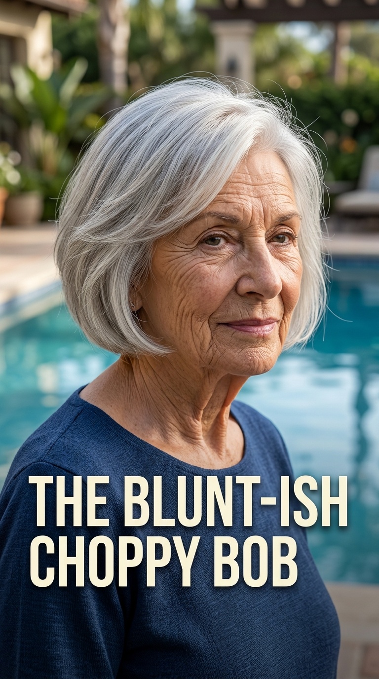 The Blunt-ish Choppy Bob