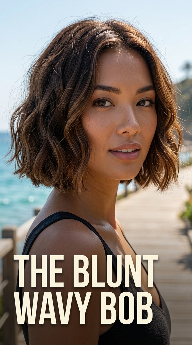 The Blunt Wavy Bob