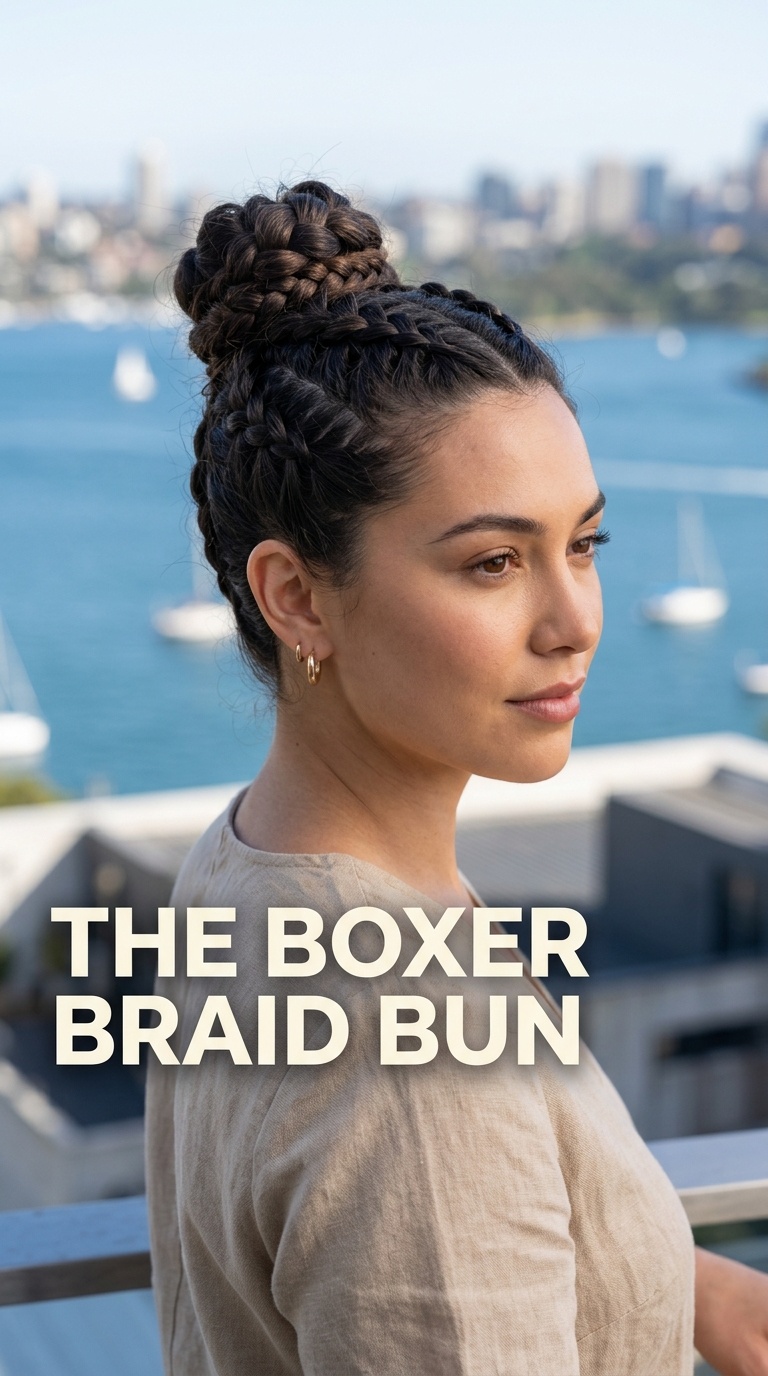 The Boxer Braid Bun