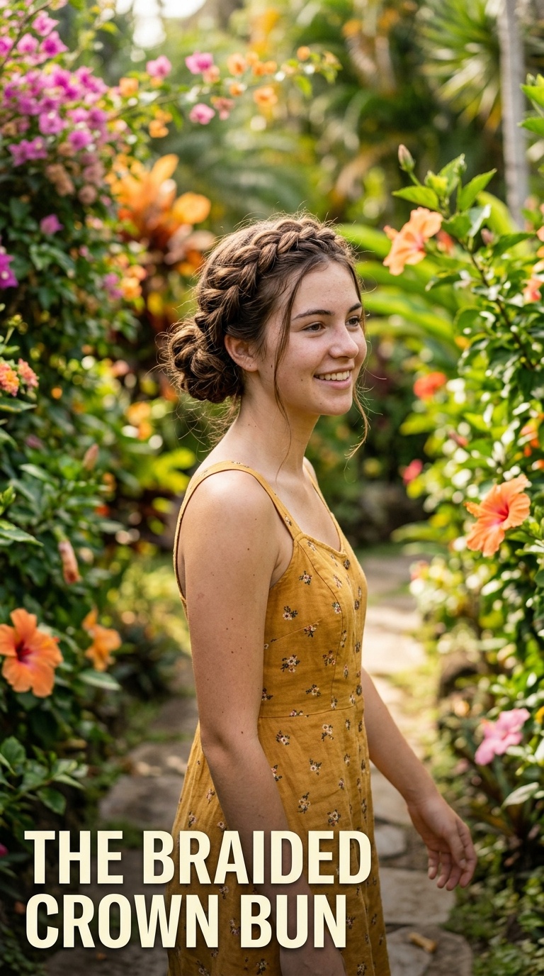 The Braided Crown Bun