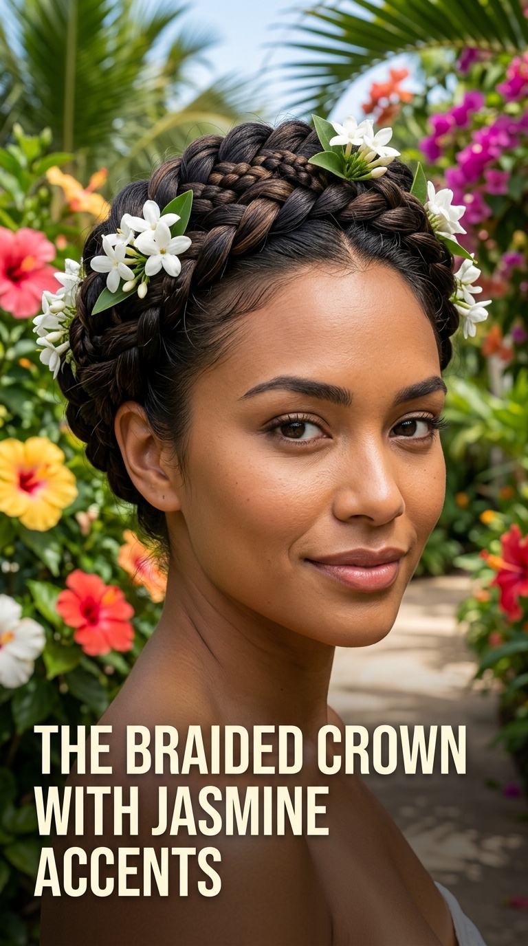 The Braided Crown with Jasmine Accents