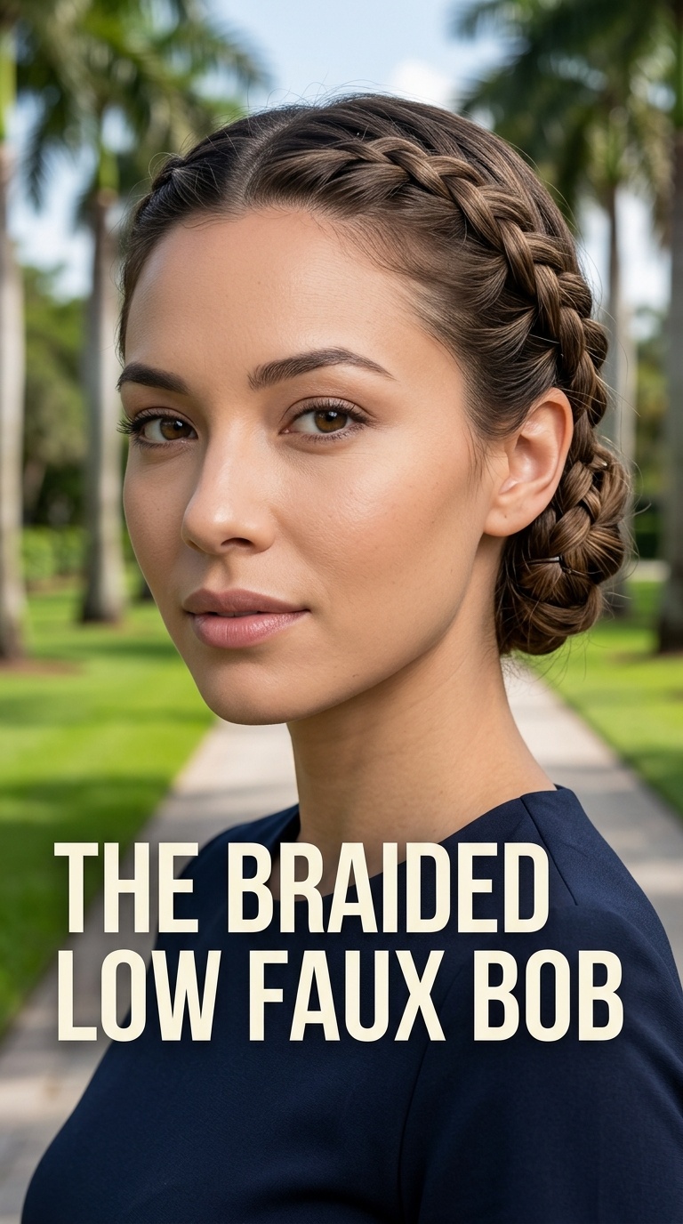 The Braided Low Faux Bob