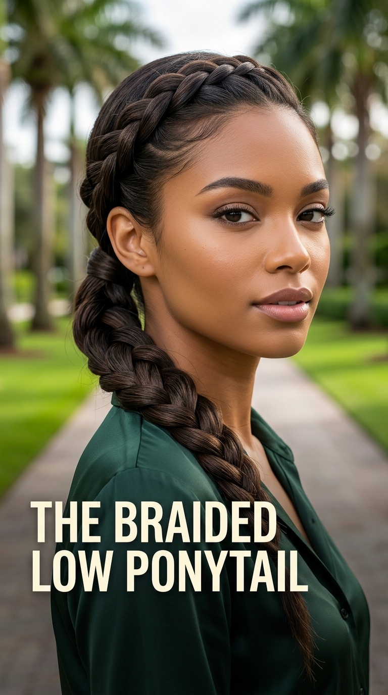 The Braided Low Ponytail