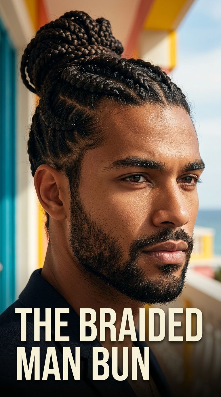 The Braided Man Bun
