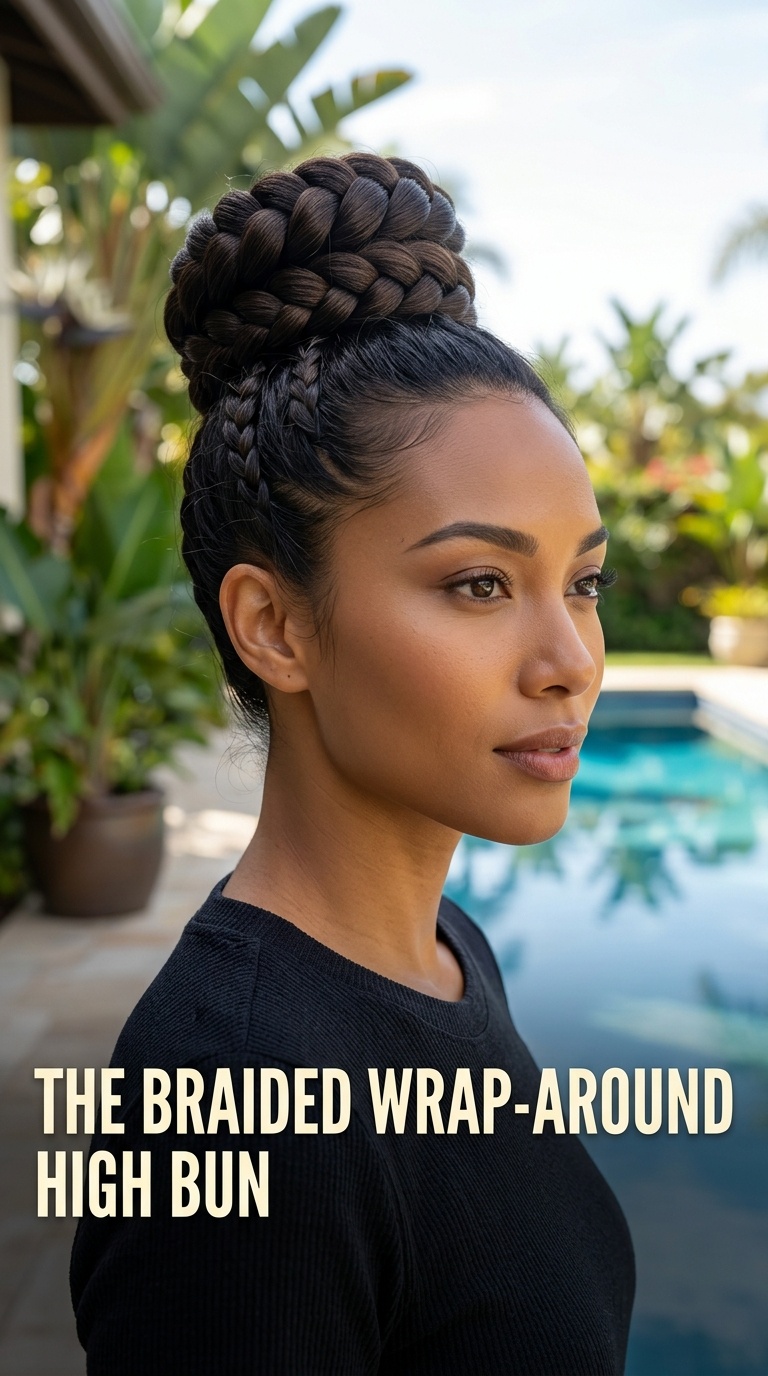 The Braided Wrap-Around High Bun