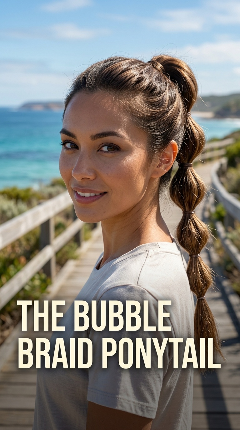 The Bubble Braid Ponytail