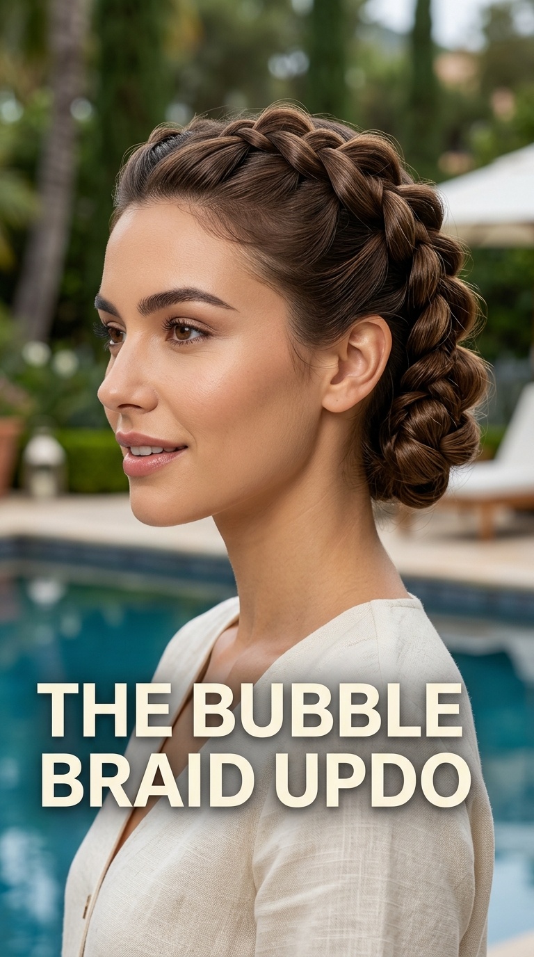 The Bubble Braid Updo