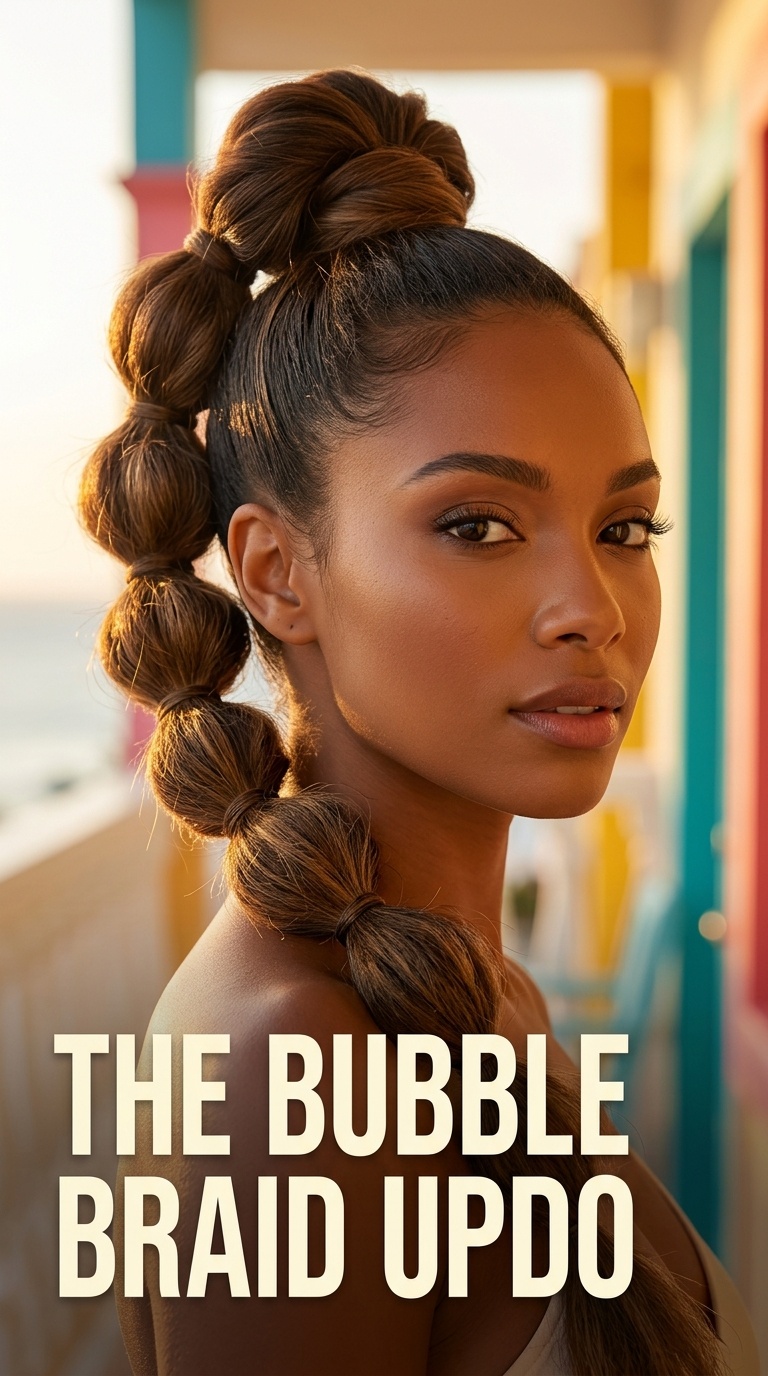 The Bubble Braid Updo