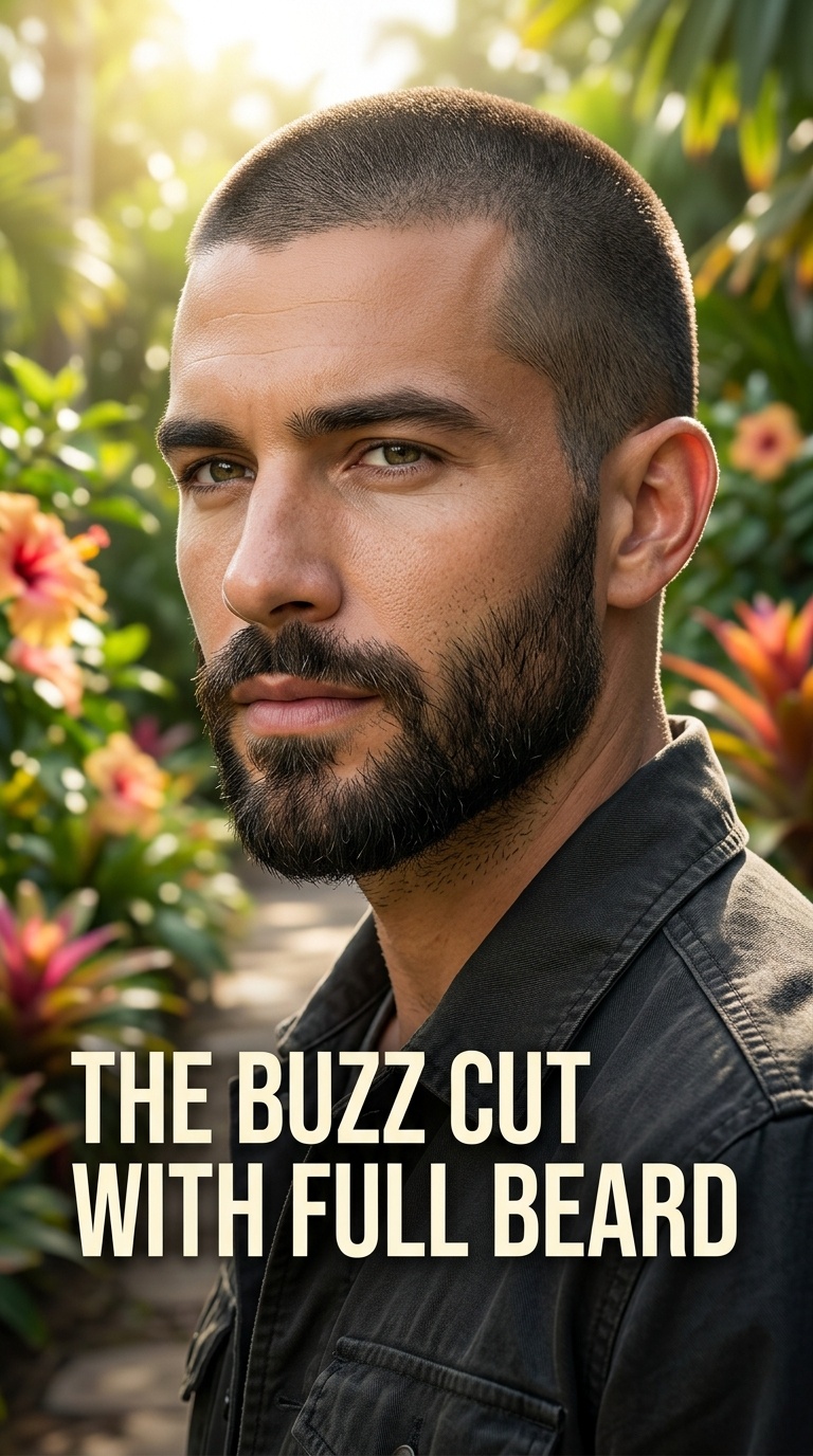 The Buzz Cut with Full Beard