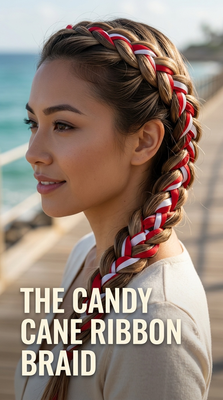 The Candy Cane Ribbon Braid